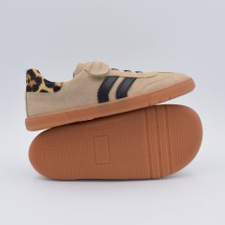 Coqueflex Mini Samba Roler | Zapatillas Barefoot Niño (Leopardo)