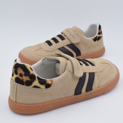 Coqueflex Mini Samba Roler | Zapatillas Barefoot Niño (Leopardo)