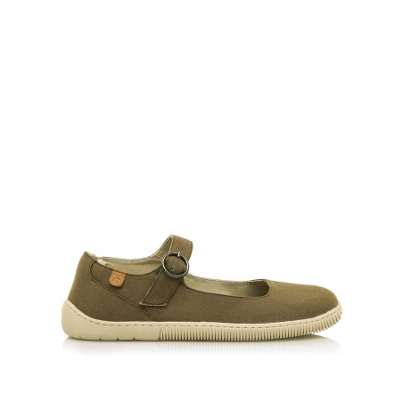 Zapatos Barefoot Mary Jane Mustang Free Canver Kaki: Comodidad y estil