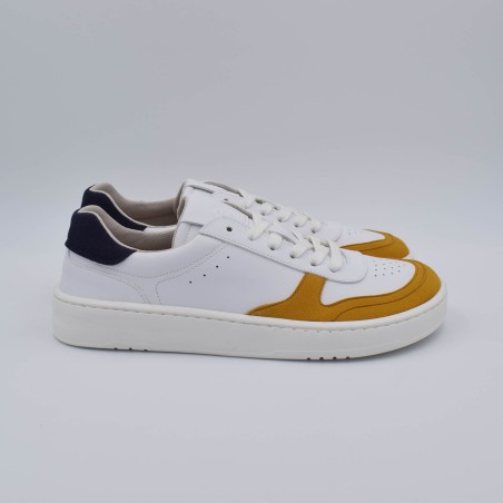 Coqueflex Nayra 4373 | Zapatillas Barefoot Blancas y Mostaza | Primal