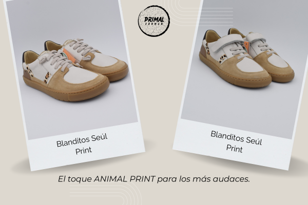 Conjunto de zapatillas Blanditos Seúl barefoot leopardo